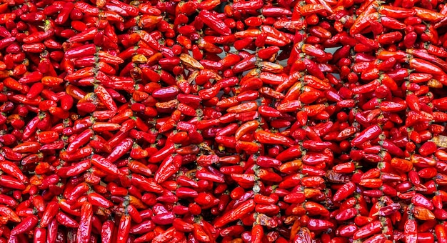 Dry hot chillis background