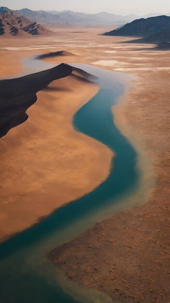 Photo dry lake extreme season