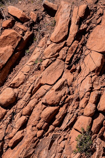 Foto roccia basaltica lavica secca