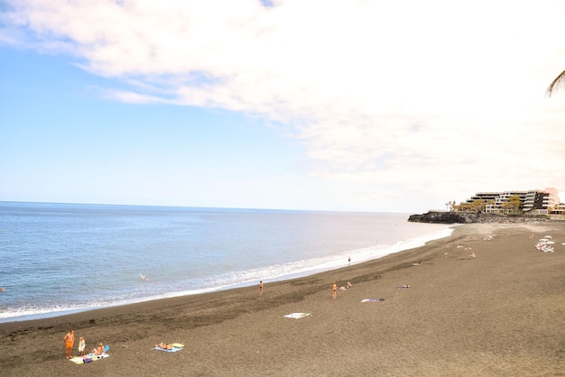 Dry Lava Coast Beach in the Atlantic Ocean