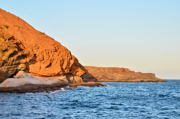 Dry Lava Coast Beach in the Atlantic Ocean