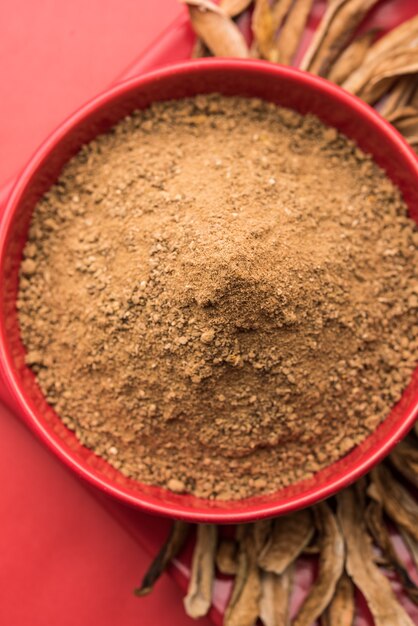 Dry mango powder also known as Amchoor or Amchur, it's an Indian Spice with dried fruit