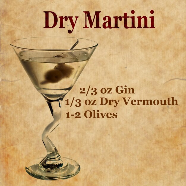 Foto ricetta di martini secco.