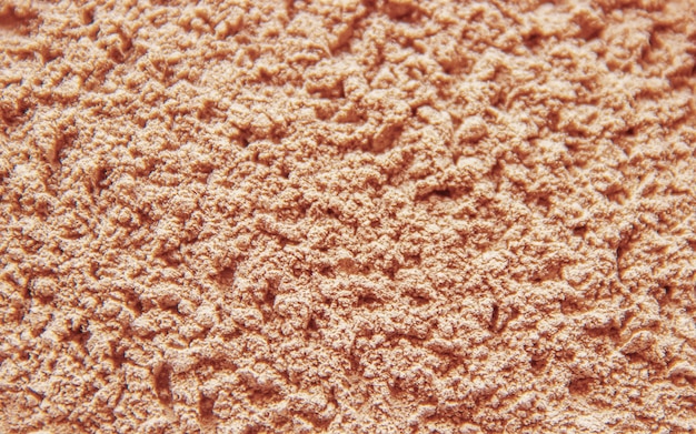 Dry mask of clay powder. Selective focus.