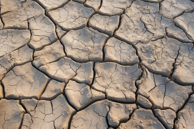Dry mud cracked by drought