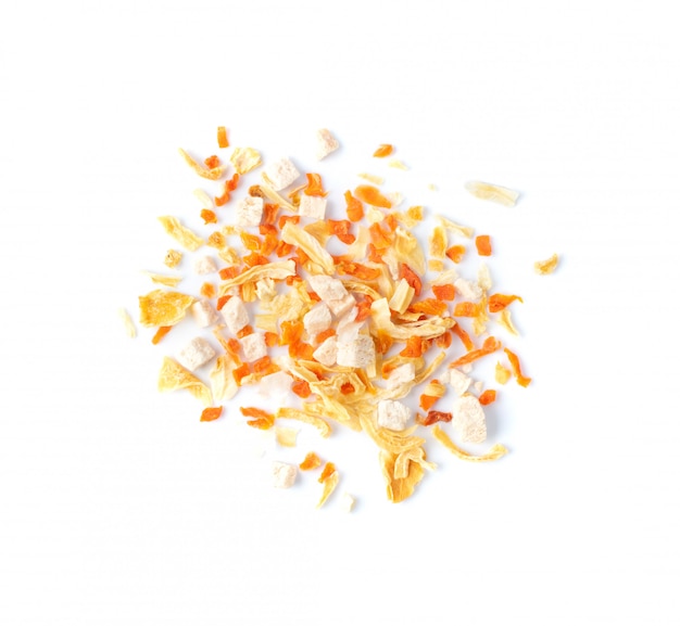 Dry Orange Peel or Zest Isolated on White Background