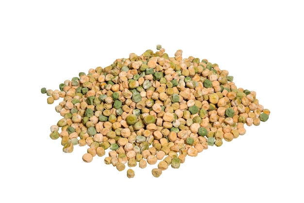 Dry peas in a pile isolated