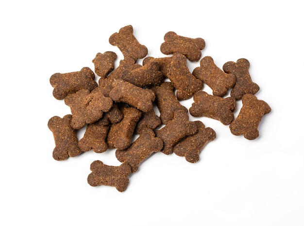 Dry pet food isolated