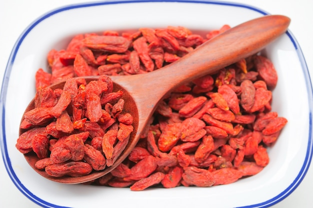 dry red goji berries for a healthy diet