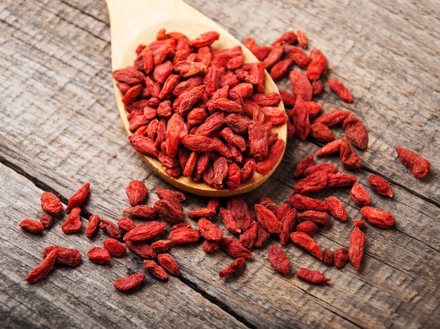 Dry red goji berries 