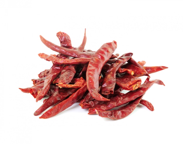 Dry red pepper isolated