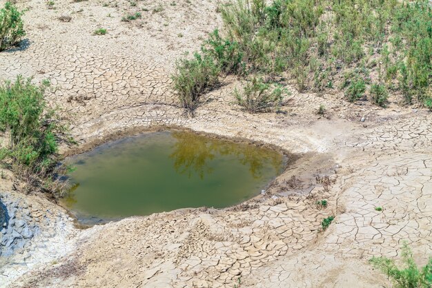 Dry river bed, drought, lack of water