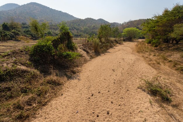 Dry river bed in northern Thailand