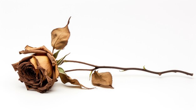 Photo dry rose isolated on white background