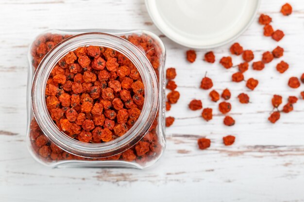 dry rowan berries 