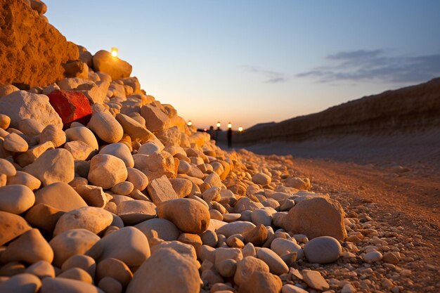 Dry soil and stones