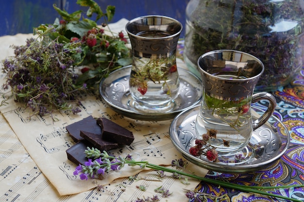 dry thyme, Thymus tea, vintage