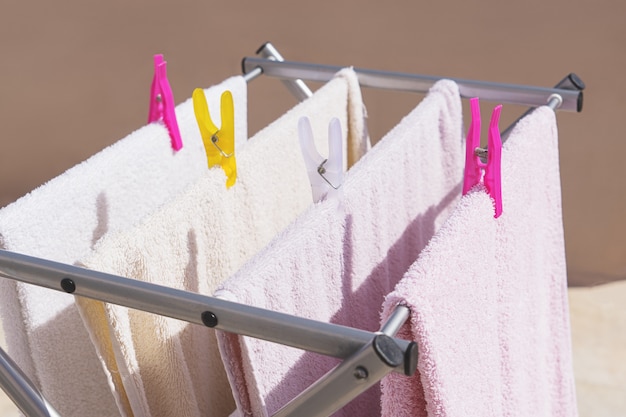 Drying clean clothes after washing