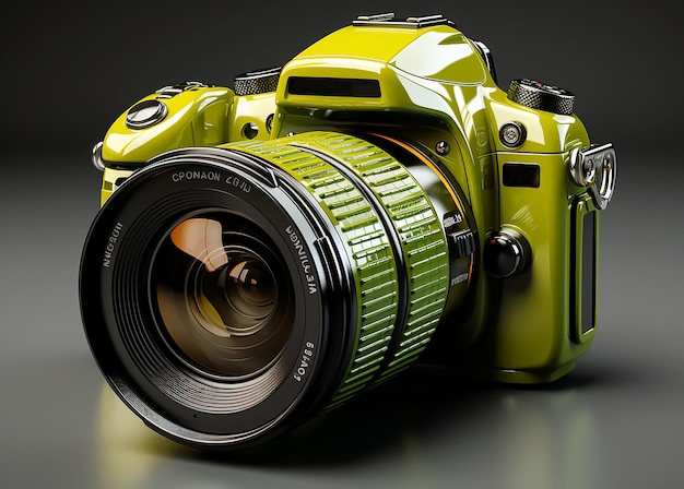 Dslr-camera met lens