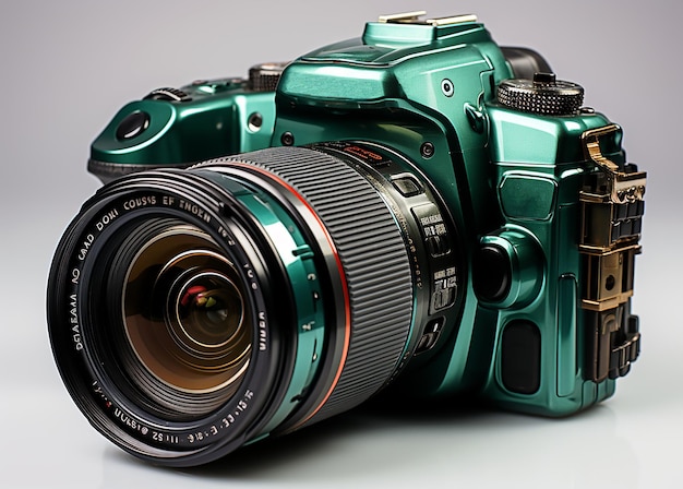 DSLR-camera met lens