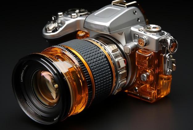 DSLR-camera met lens