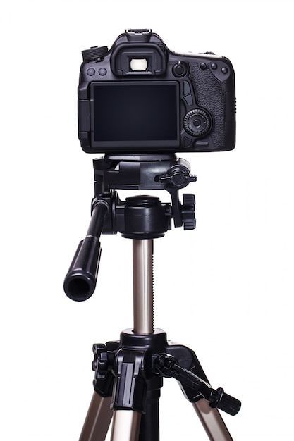 DSLR camera on tripod