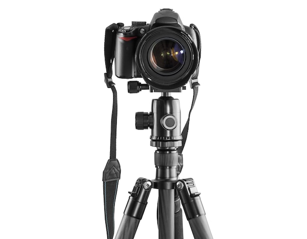 Dslr camera on a tripod