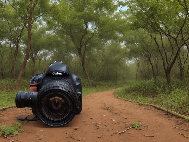 DSLR ON JANGAL BEAUTIFUL BACKGROUND