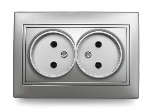 Dual outlet isolated on a white background