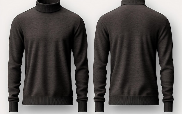 Dual View of Turtleneck Sweater