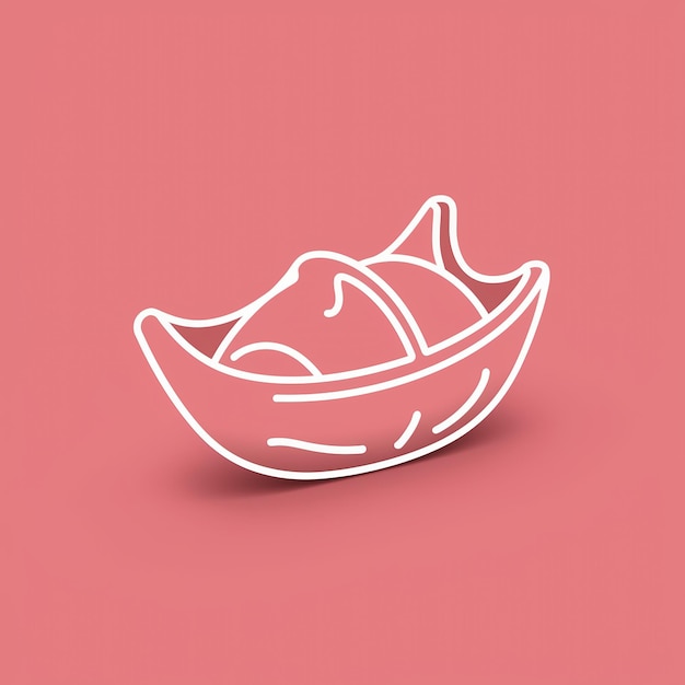 Duanwu holiday Minimal illustration of Dragon boat festival greeting poster Generative Ai