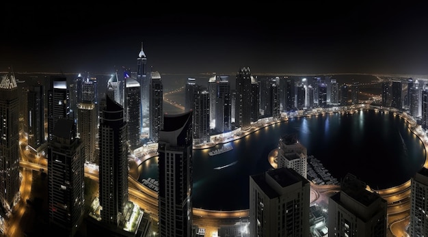 Dubai background Illustration AI GenerativexA