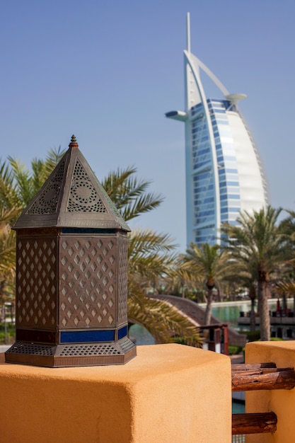 Dubai, Burj al Arab seen from Madinat Jumeirah