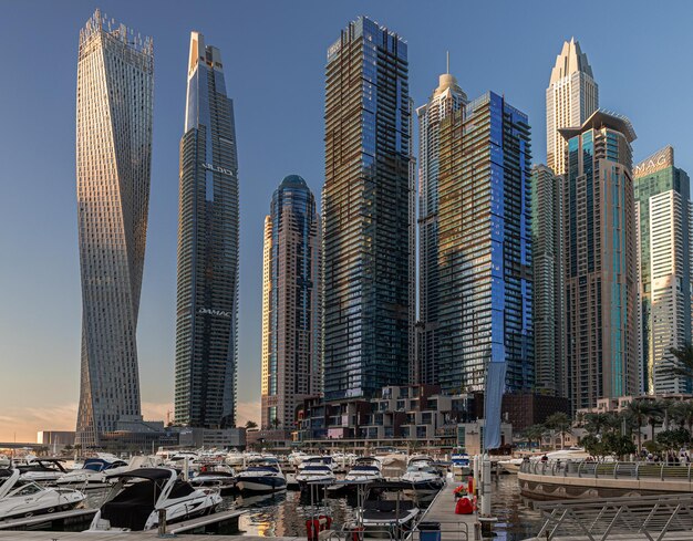 Dubai city center skyline united arab emirates