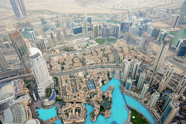 Dubai cityscape at sunset