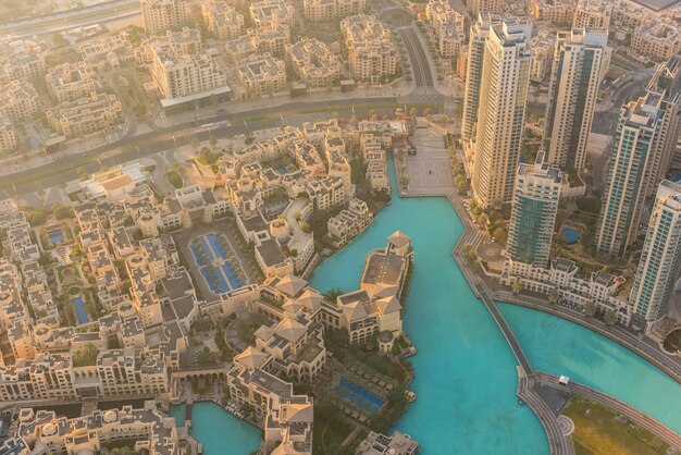 Dubai downtown morning scene