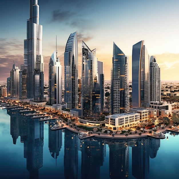 Dubai Marina stadsgezicht VAE