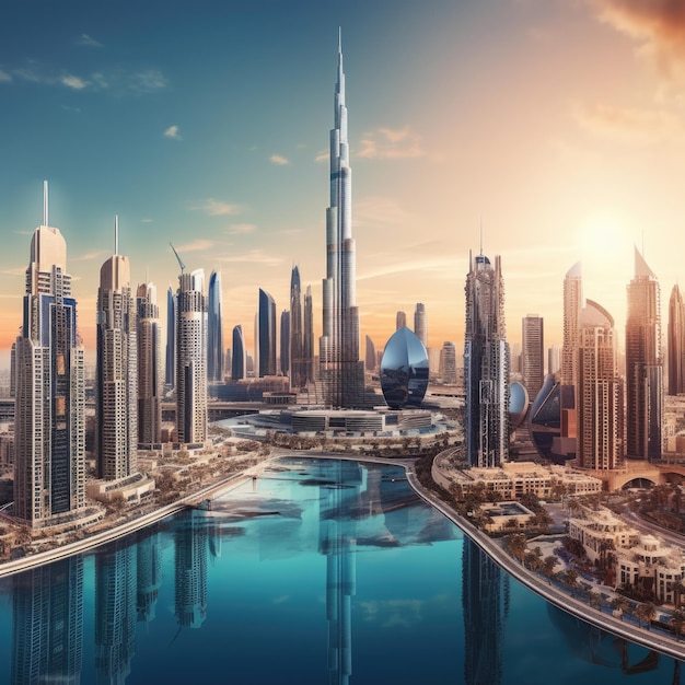 Dubai Marina stadsgezicht VAE