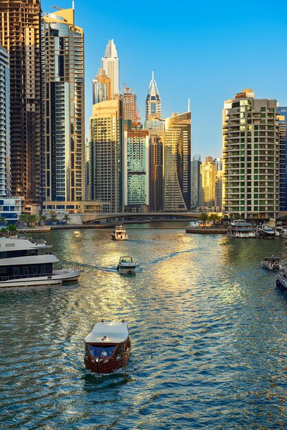 Dubai Marina at sunset