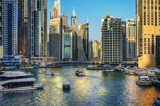 Dubai Marina at sunset