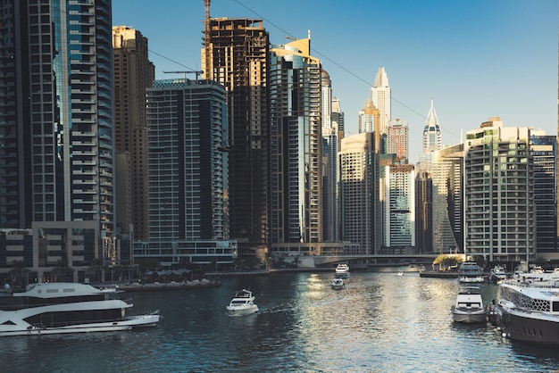 Dubai Marina at sunset