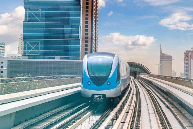 Dubai metro railway, United Arab Emirates