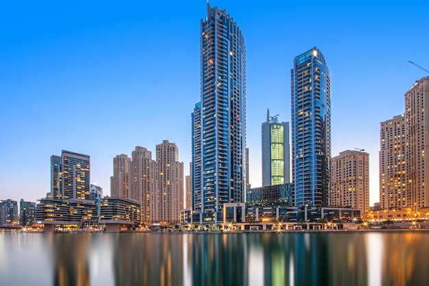 Dubai the skyline of downtown emirates