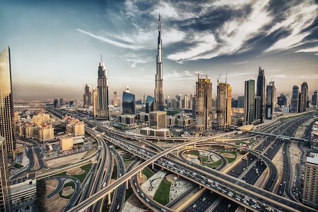 Dubai skyline met prachtige stad