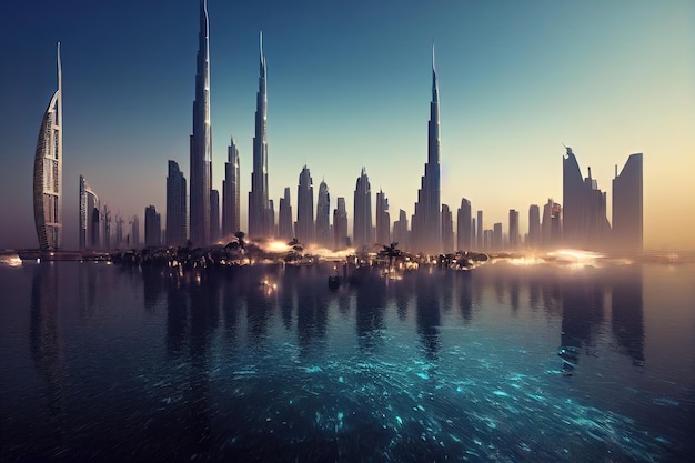 Premium Photo  Dubai United Arab Emirates The city of the future with the most amazing 
