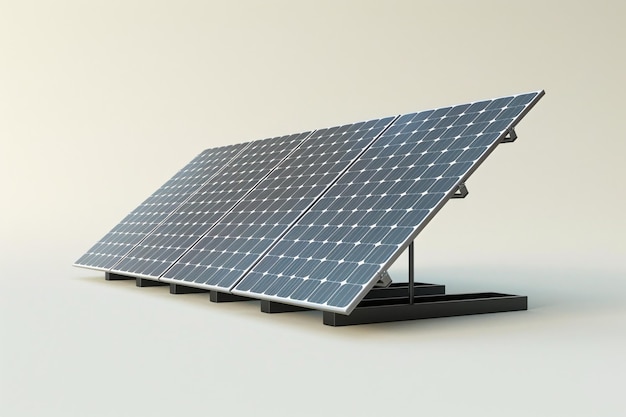 Foto dubbele afzonderlijke zonnepanelen 3d-weergave