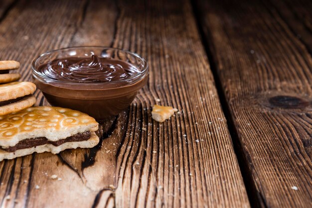 Dubbele koekjes met chocoladeroom