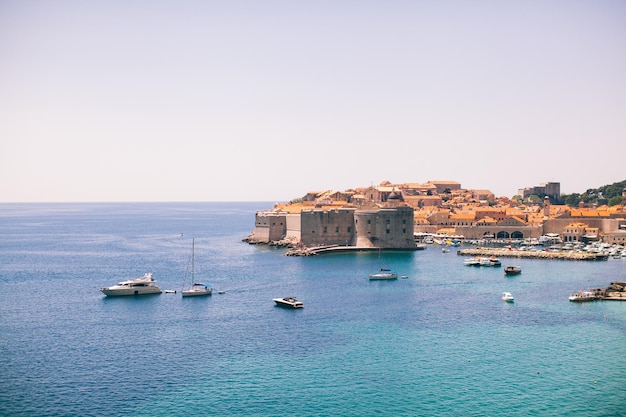 Bella vista della città vecchia di dubrovnik croazia