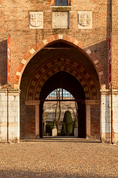 Ducal palace door in the city of mantua