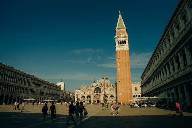 Photo ducal palace and st george church in venice in italy nov 2021